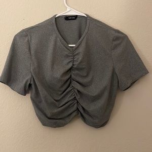 Grey crop top